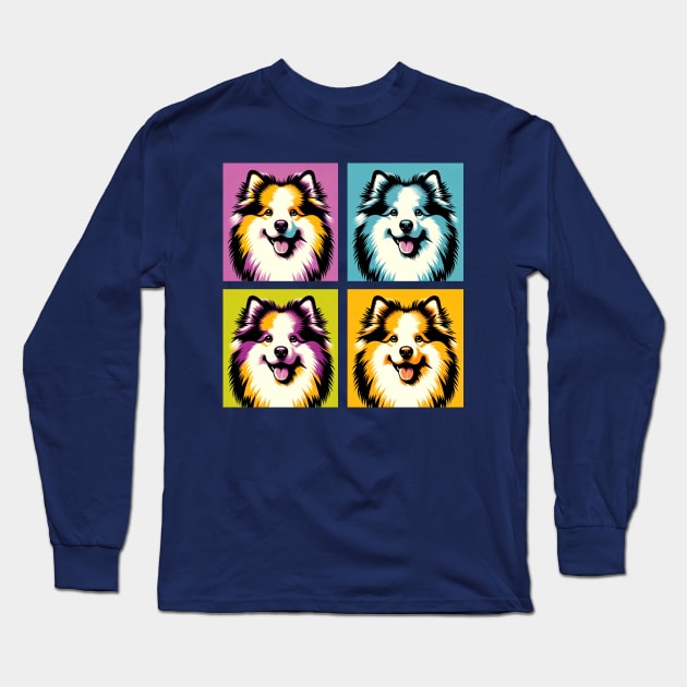 Icelandic Sheepdog Pop Art - Dog Lovers Long Sleeve T-Shirt by PawPopArt